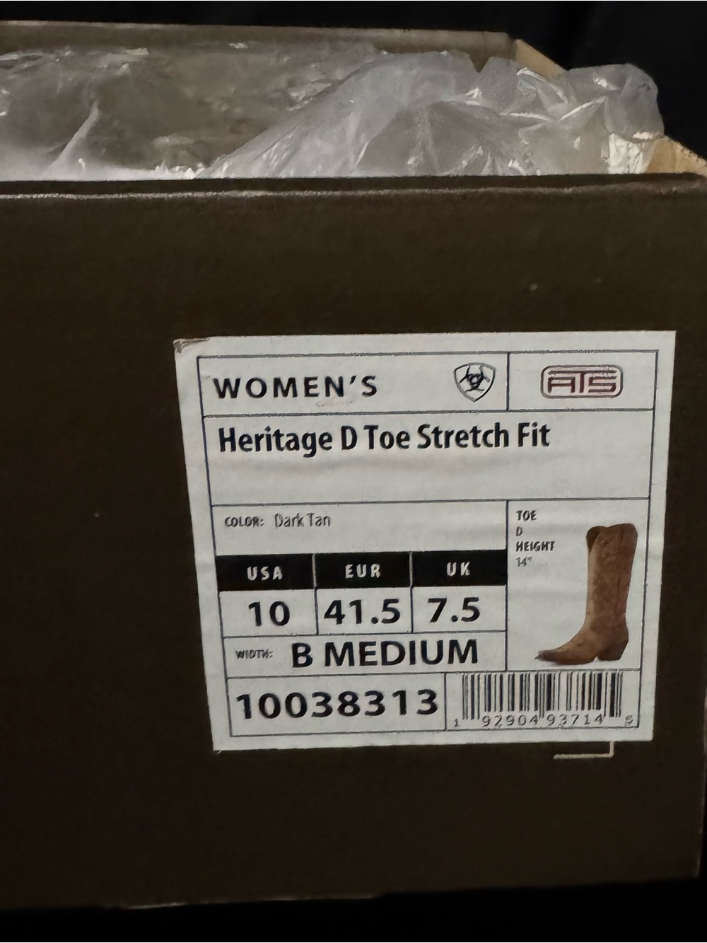 ARIAT Women’s Heritage D toe stretch fit cowboy boots MINT CONDITION!! - Picture 2 of 14
